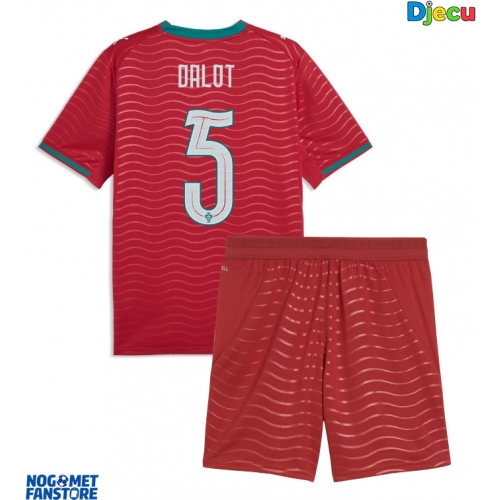 Portugal Diogo Dalot #5 Domaci Dres za djecu SP 2026 Kratak Rukav (+ Kratke hlače)